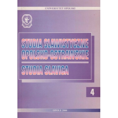 Studia slawistyczne Opolsko-Ostrawskie, Studia Slavica 4